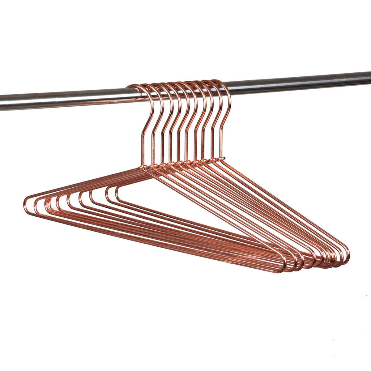 3821 – Heavy-Duty Metal Suit & Coat Hanger – 17" – Rose Gold