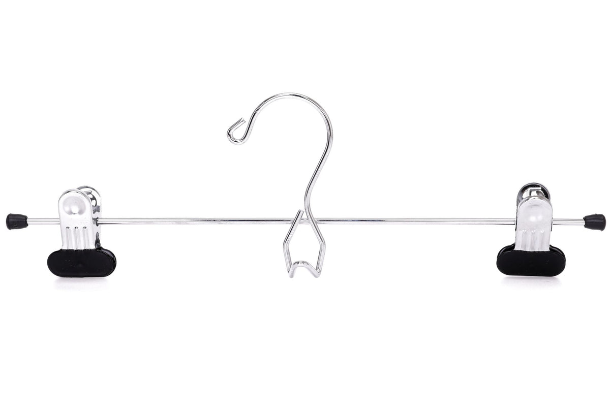 3320 – Heavy-Duty Metal Clip-On Add-On Hanger with Wide Clips – 13" – Chrome