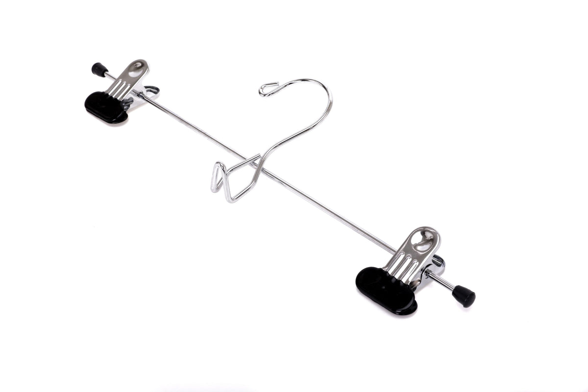 3320 – Heavy-Duty Metal Clip-On Add-On Hanger with Wide Clips – 13" – Chrome