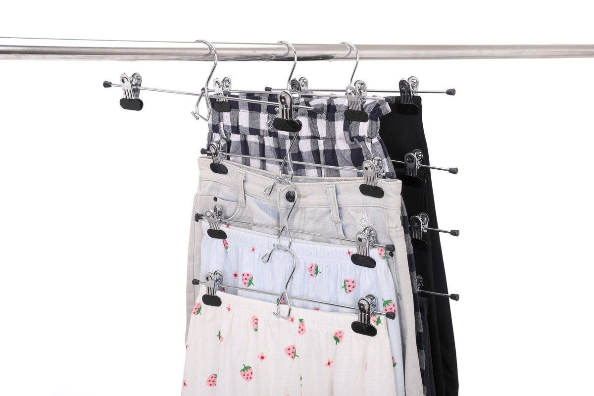 3320 – Heavy-Duty Metal Clip-On Add-On Hanger with Wide Clips – 13" – Chrome