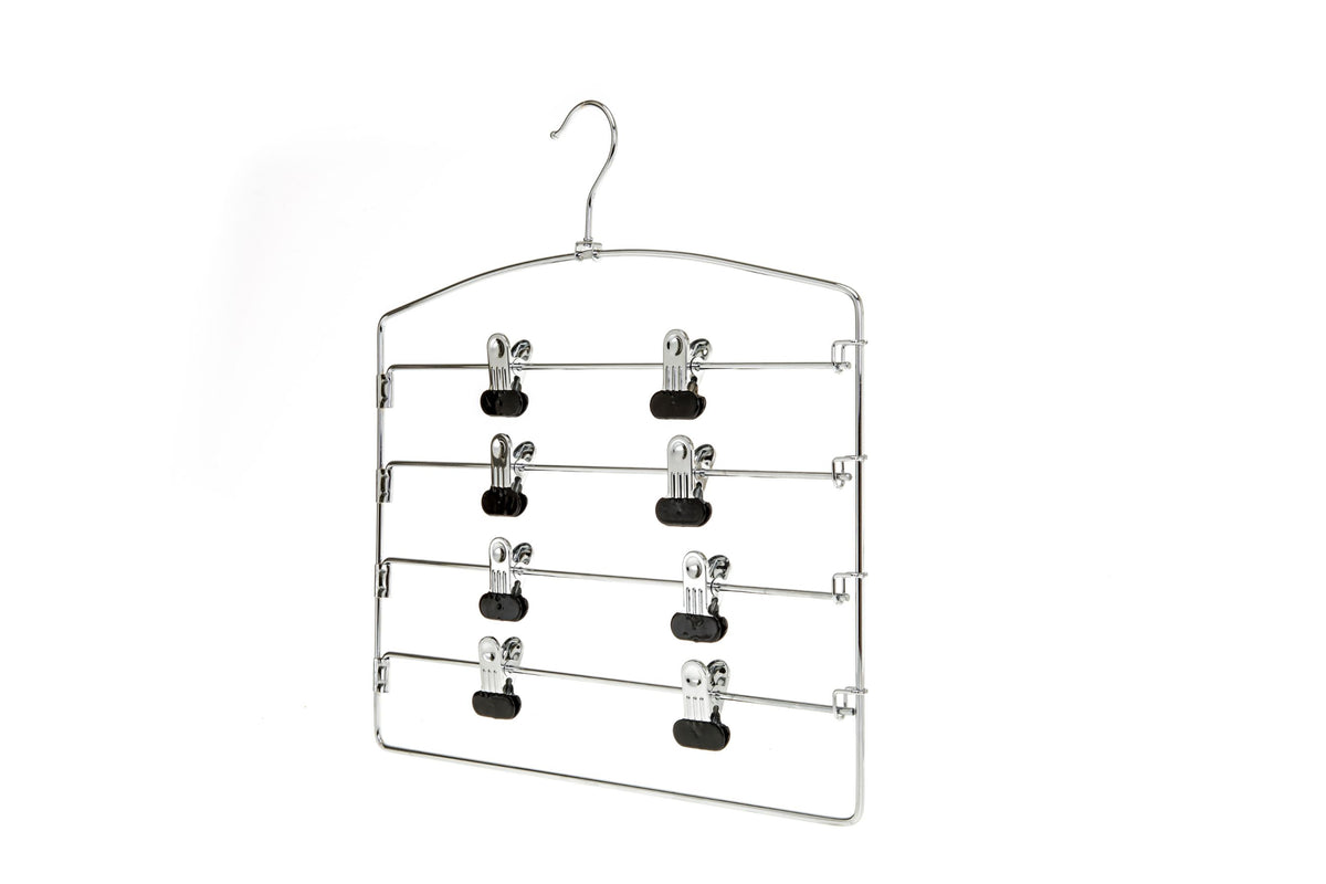 M061 - Heavy Duty 4 Tier Hanger Rack with Clips - 30 pcs
