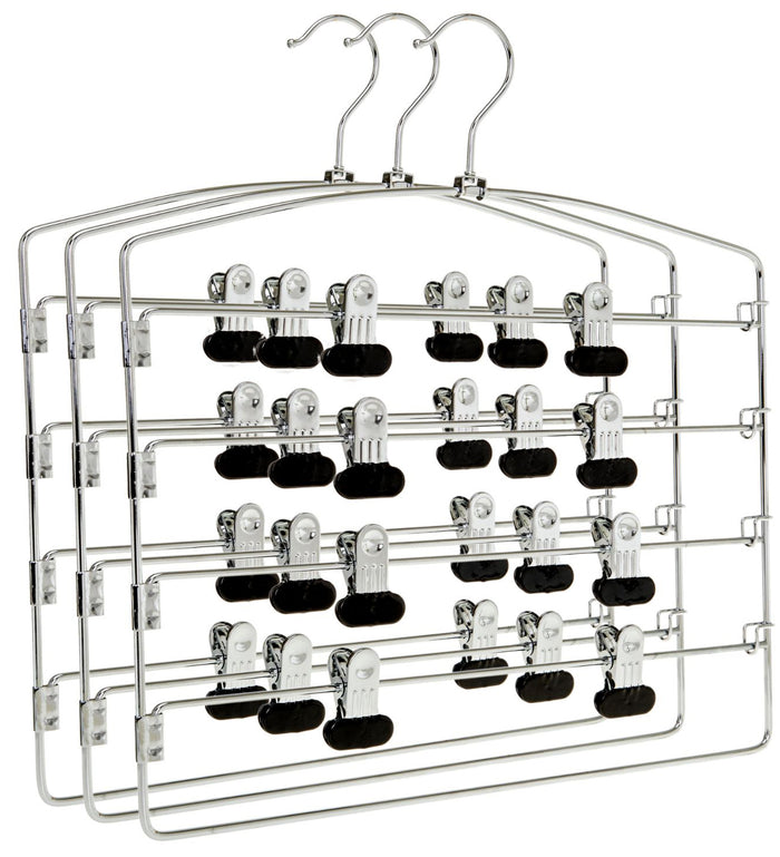 M061 - Heavy Duty 4 Tier Hanger Rack with Clips - 30 pcs