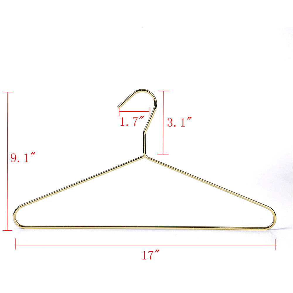 5321 - Gold Metal 17" Super Heavy Duty Hanger - 100 Hangers