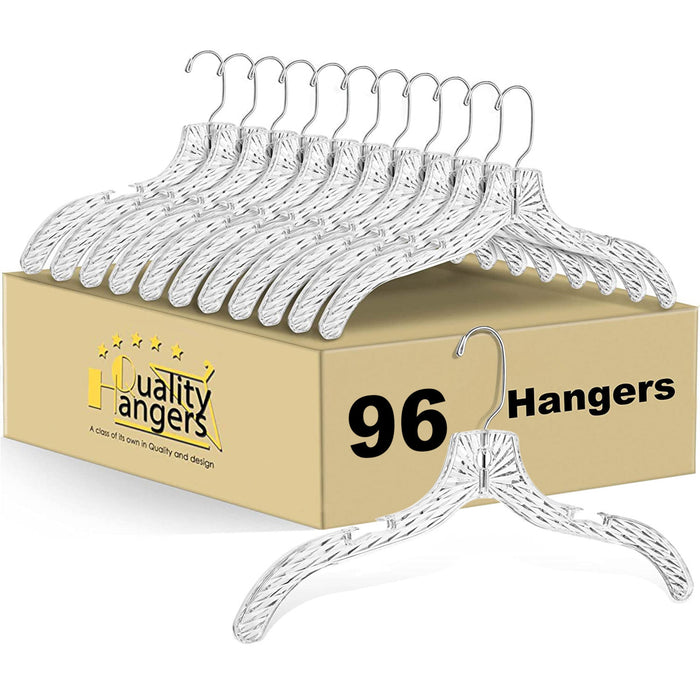 P020 / 5501 – Crystal Clear Plastic Shirt Hanger – 17"