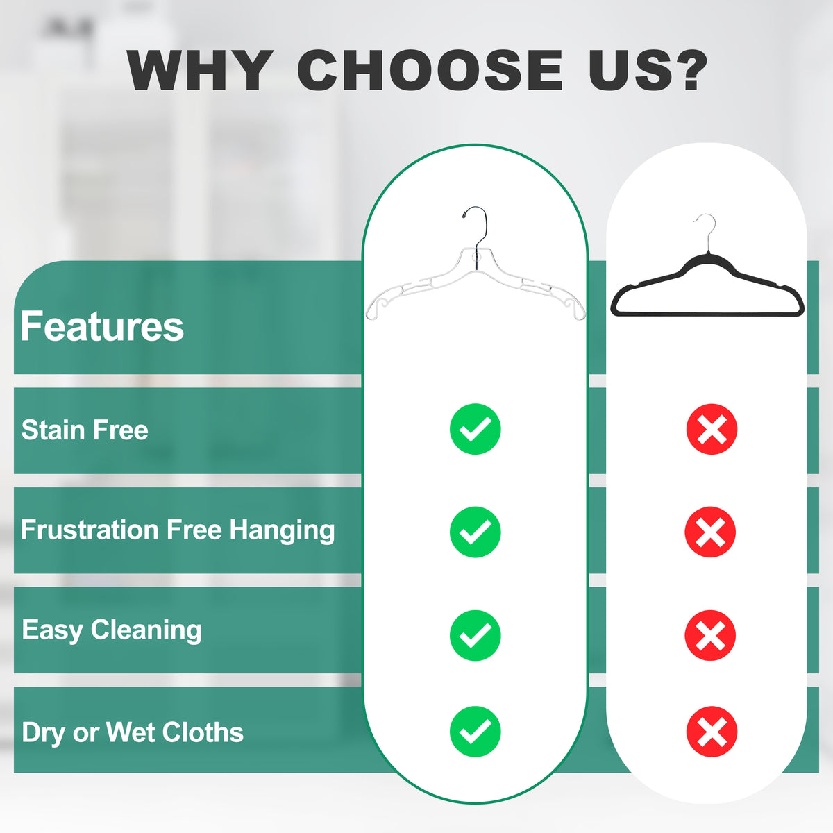 6150 – Crystal Clear Plastic Shirt Hanger, Cut Design – 17" – Clear