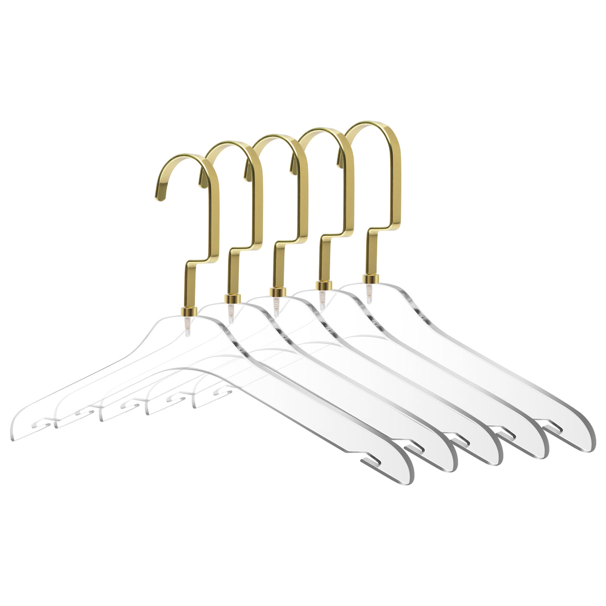12.5" Clear Acrylic Kids Hanger for The Bedroom and Coat Closets, for Coats Suits and Shirts - Thickness 0.39" - 50 Hangers