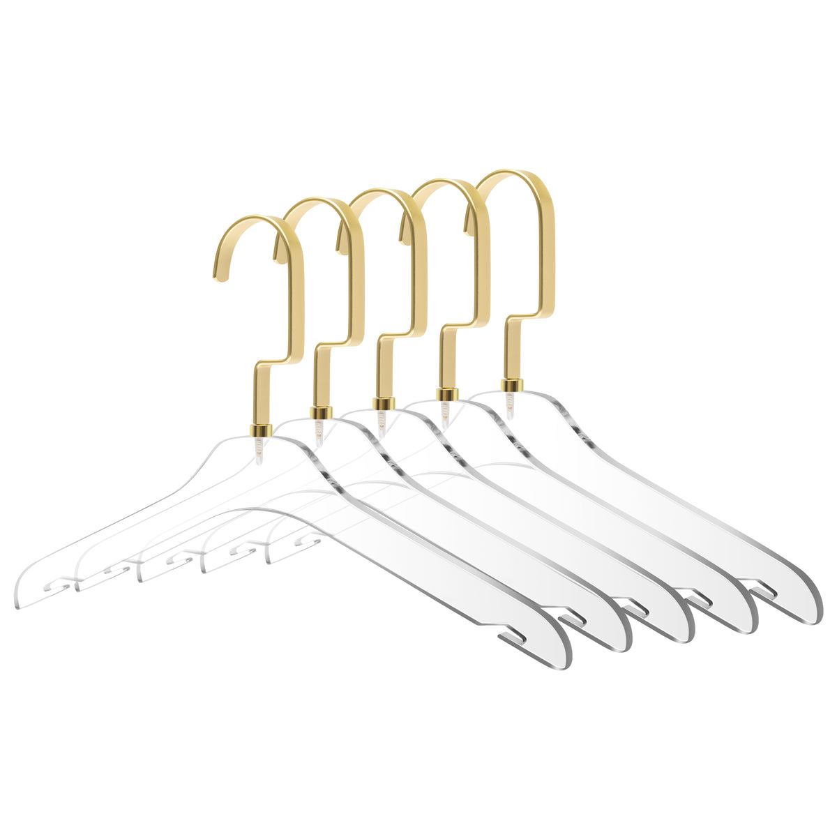 12.5" Clear Acrylic Kids Hanger for The Bedroom and Coat Closets, for Coats Suits and Shirts - Thickness 0.39" - 50 Hangers