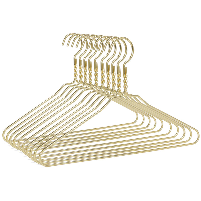 AL20 – Heavy-Duty Aluminum Coat & Suit Hanger – 16.5" – Gold