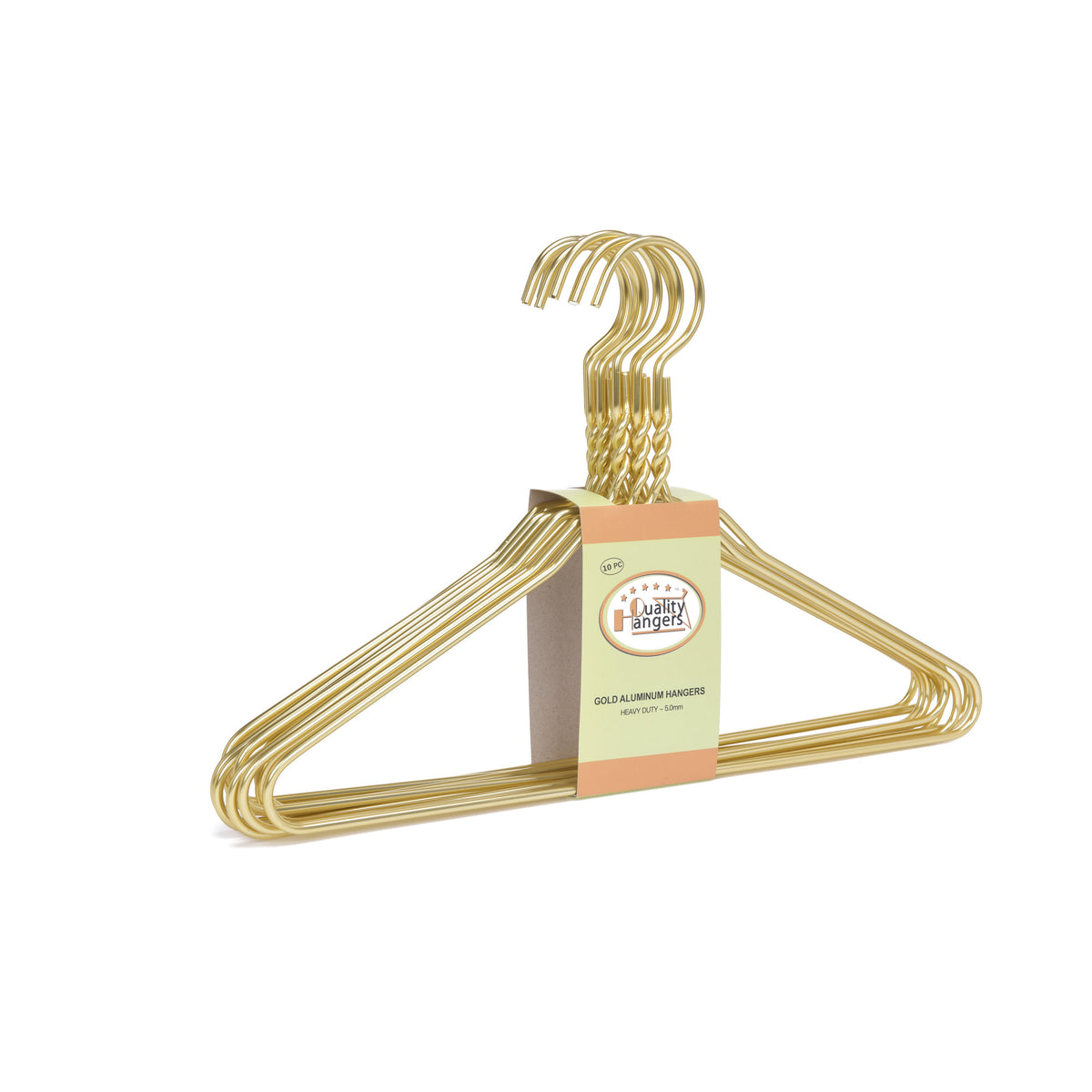 AL20 – Heavy-Duty Aluminum Coat & Suit Hanger – 16.5" – Gold