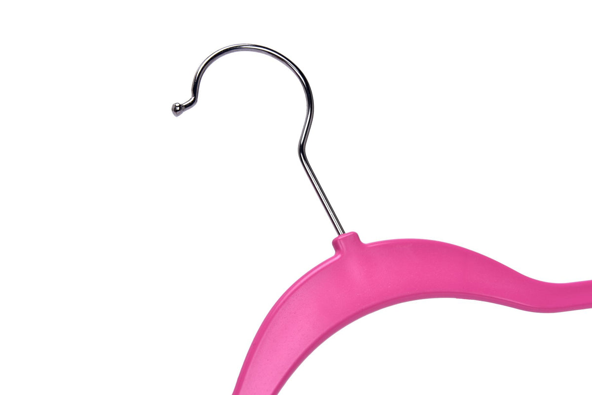 PL024 – Space-Saving Plastic Shirt Hanger – 17.7" – Pink