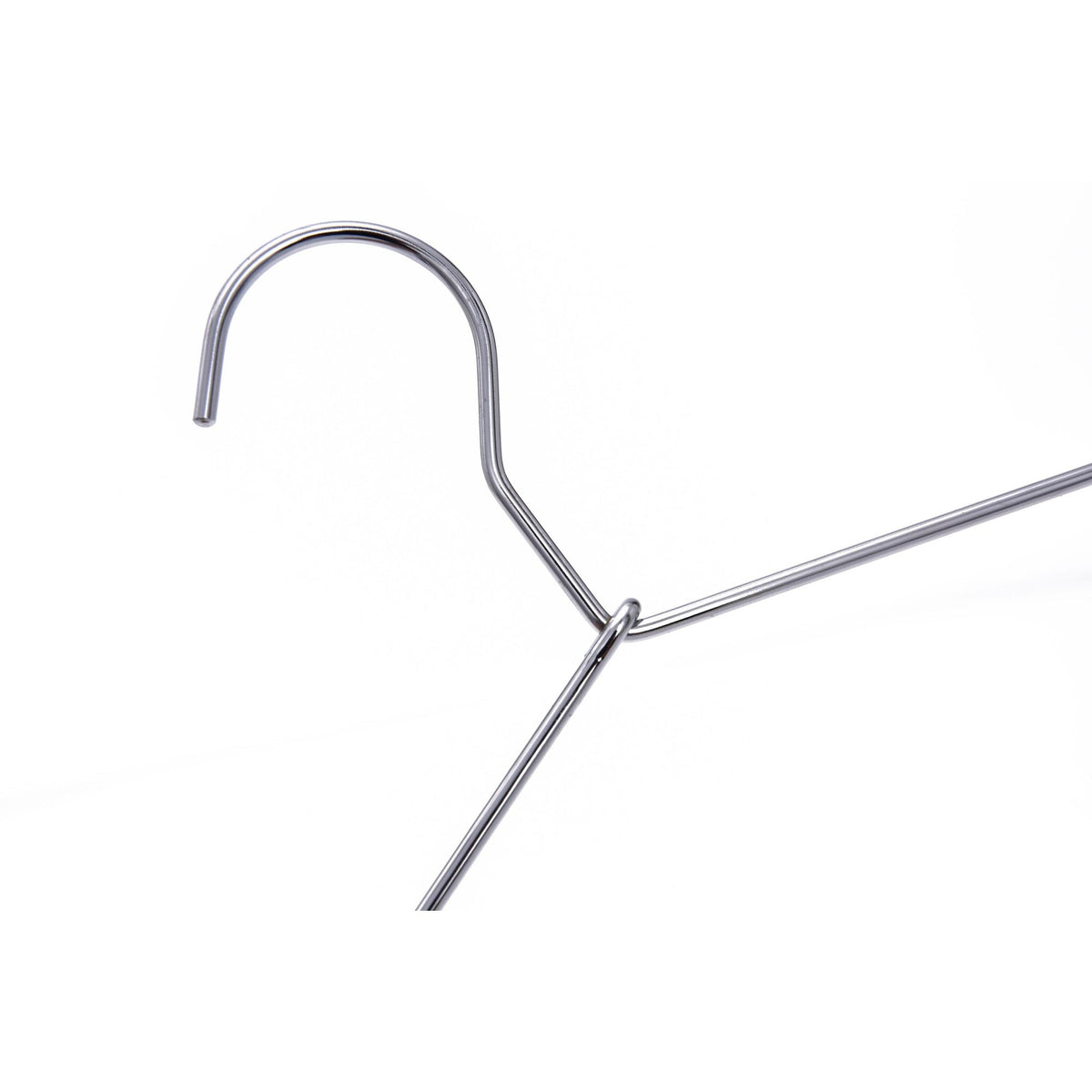 M052-10  - Heavy Duty Metal Skirt Hanger with Clips - 100 Hangers