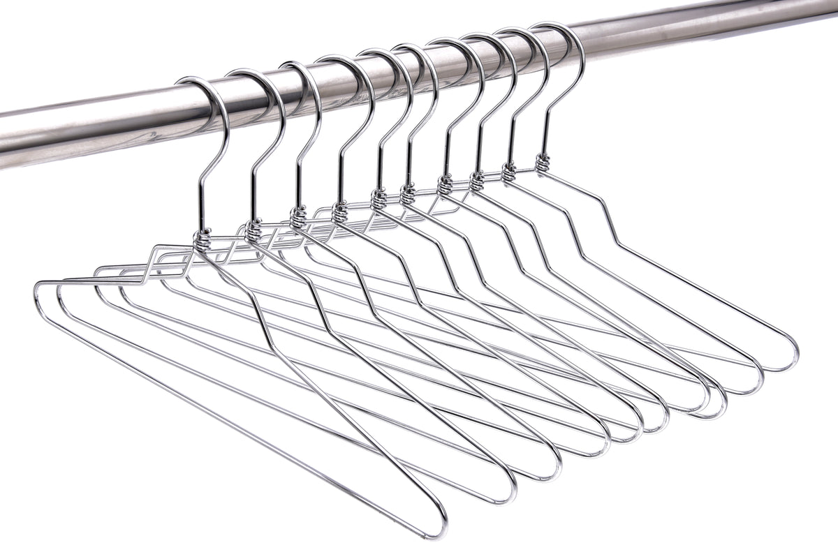 M014 – Heavy-Duty Metal Suit Hanger with Swivel Hook – 14" – Chrome