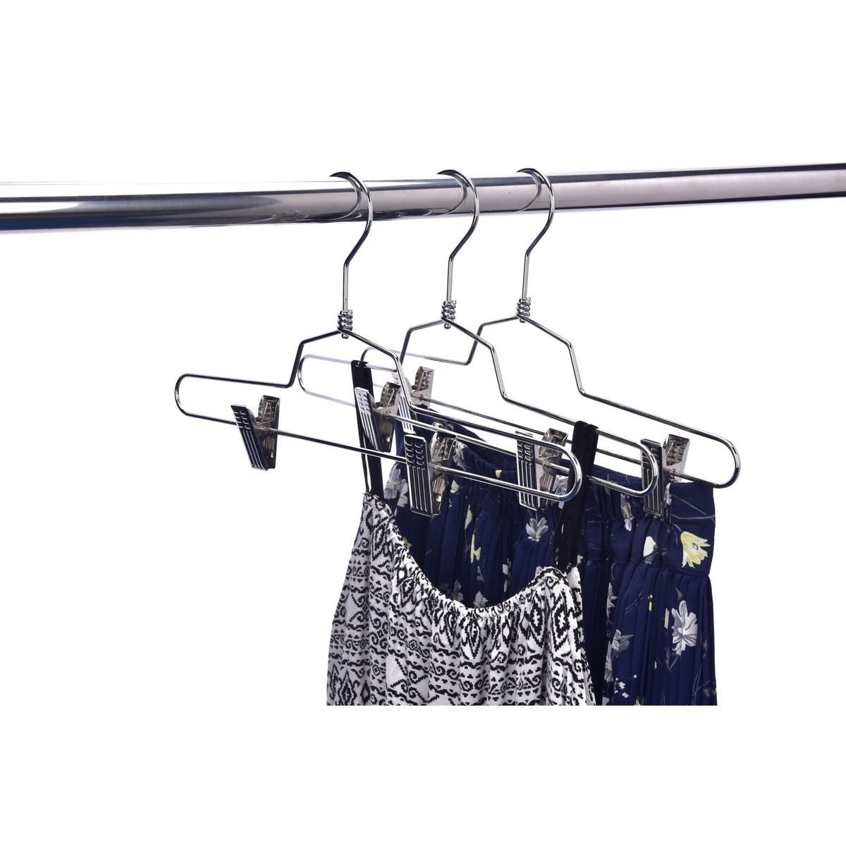M058-10 - Heavy Duty Metal Hanger + Clips Swivel Hook - 100 Pcs
