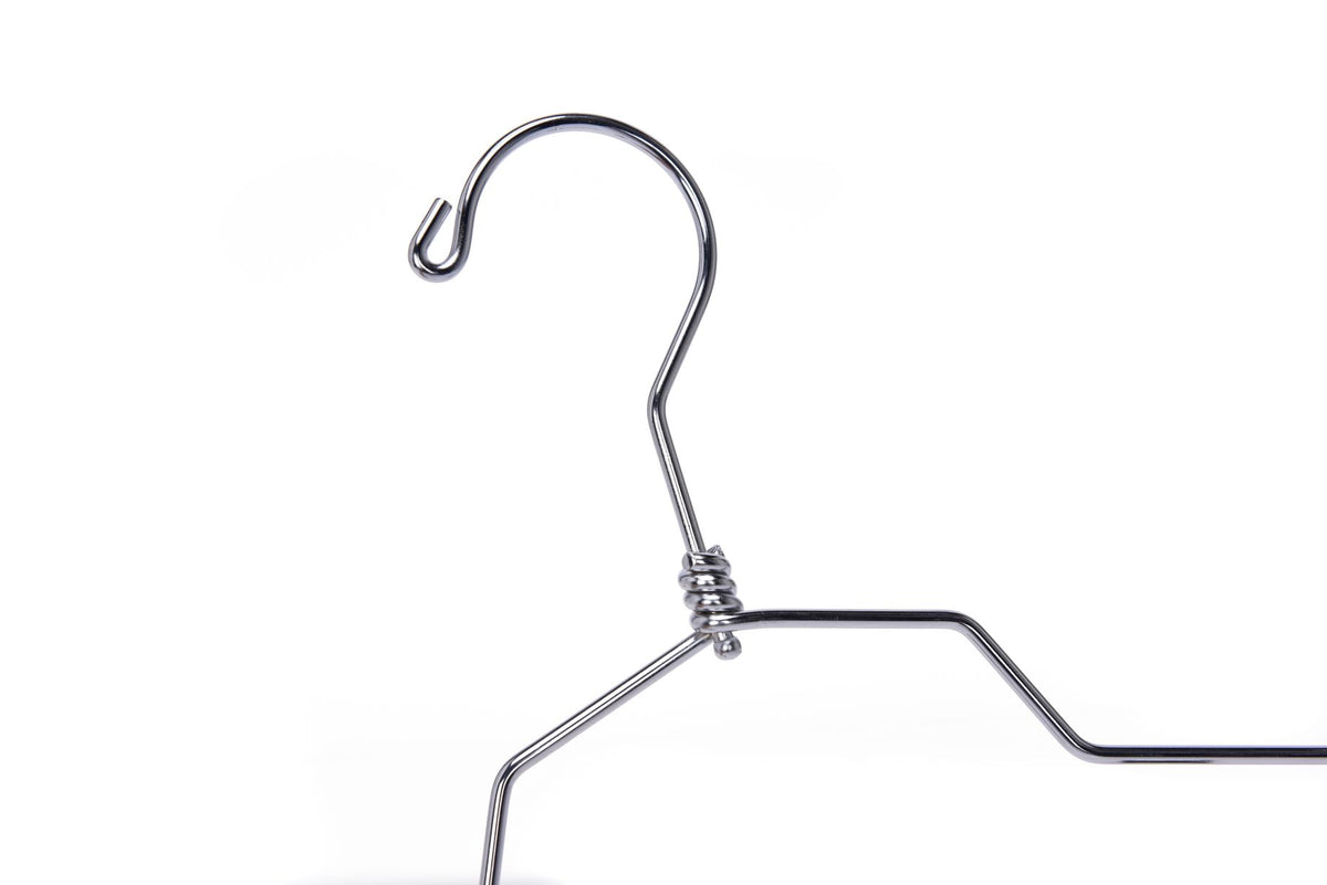 M057 - 12" Metal Hanger with Clips Swivel Hook Kids - 60 Pcs