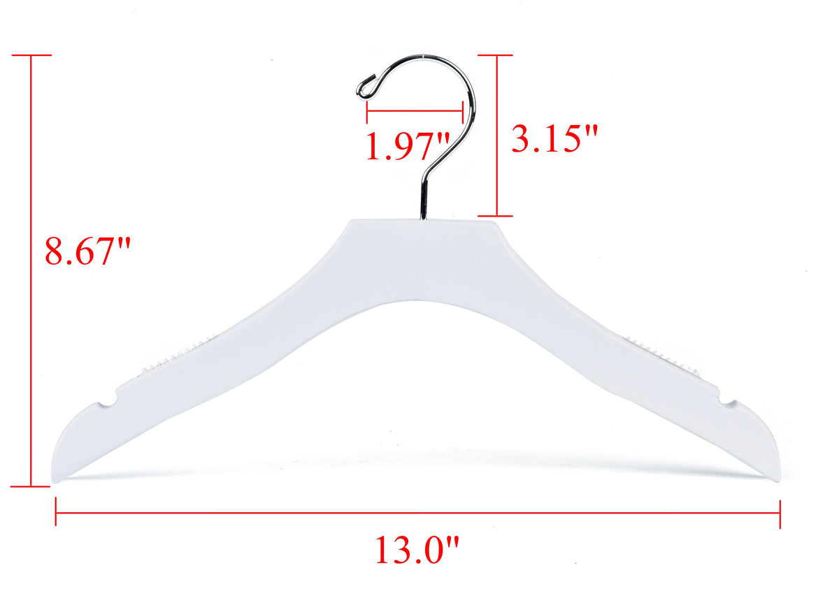 WK12 – Kids Luxury Wooden Hanger – 13" – White