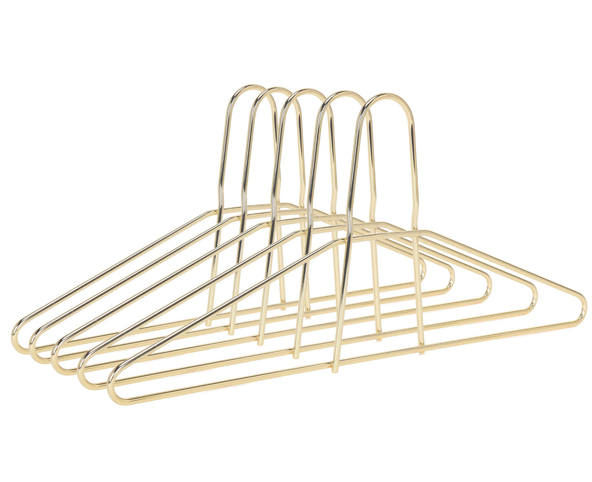 M018-GL – Heavy-Duty Anti-Theft Metal Hanger, 5 mm – 17" – Gold