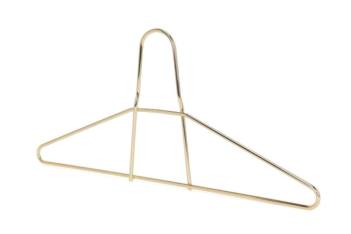 M018-GL – Heavy-Duty Anti-Theft Metal Hanger, 5 mm – 17" – Gold