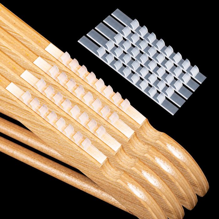 Clear Non-Slip Adhesive Strips for Wooden Hangers 1000 Pcs - Anti-Skid Grip for All Hanger Types - 2.8x0.2 Inch, Ideal for Thicker Hangers - Easy-to-Apply Rubber Grippers