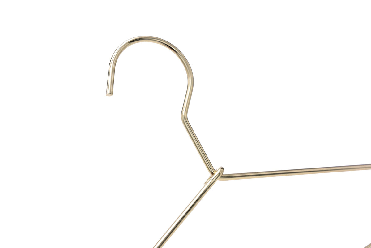 M022 - Gold Metal 12" Heavy Duty Kids Hanger - 100 Hangers