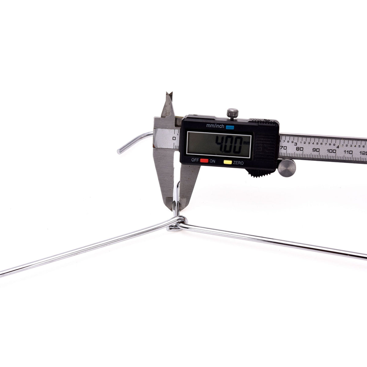 M052-10  - Heavy Duty Metal Skirt Hanger with Clips - 100 Hangers