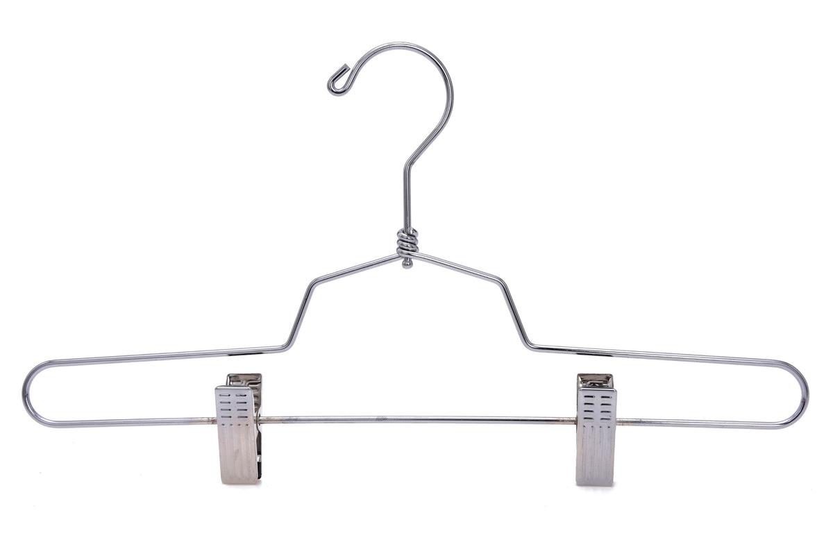 M058-10 - Heavy Duty Metal Hanger + Clips Swivel Hook - 100 Pcs