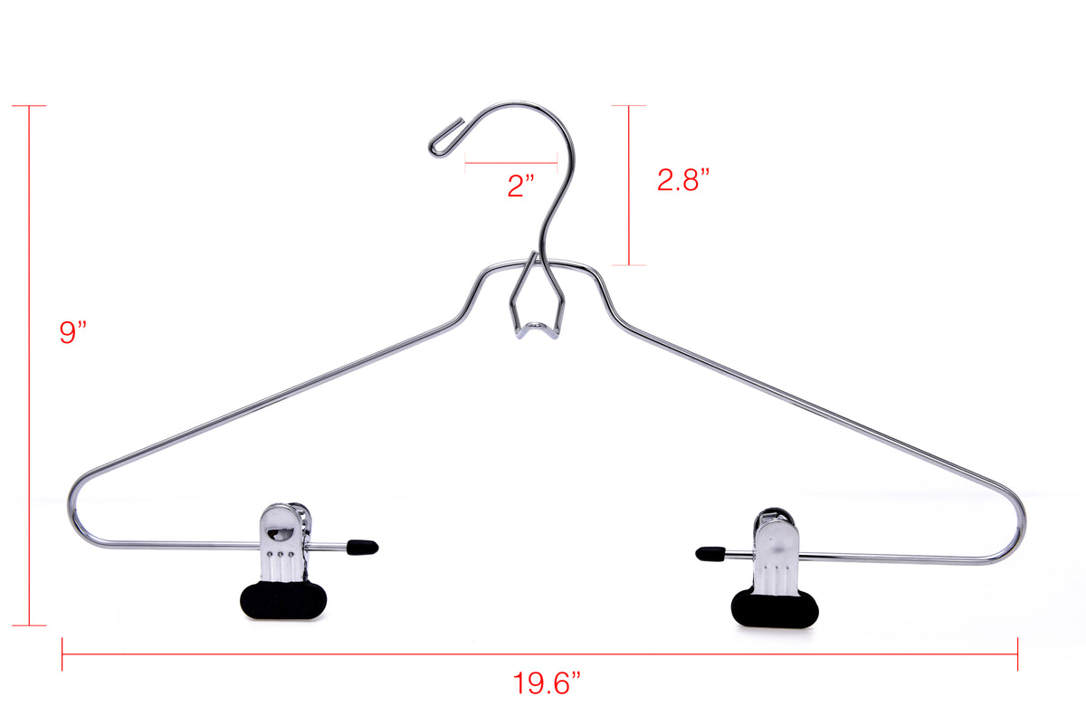 M059 - Heavy Duty Metal Add On Hanger Wide Clips - 60 Pcs (Retail Packed)