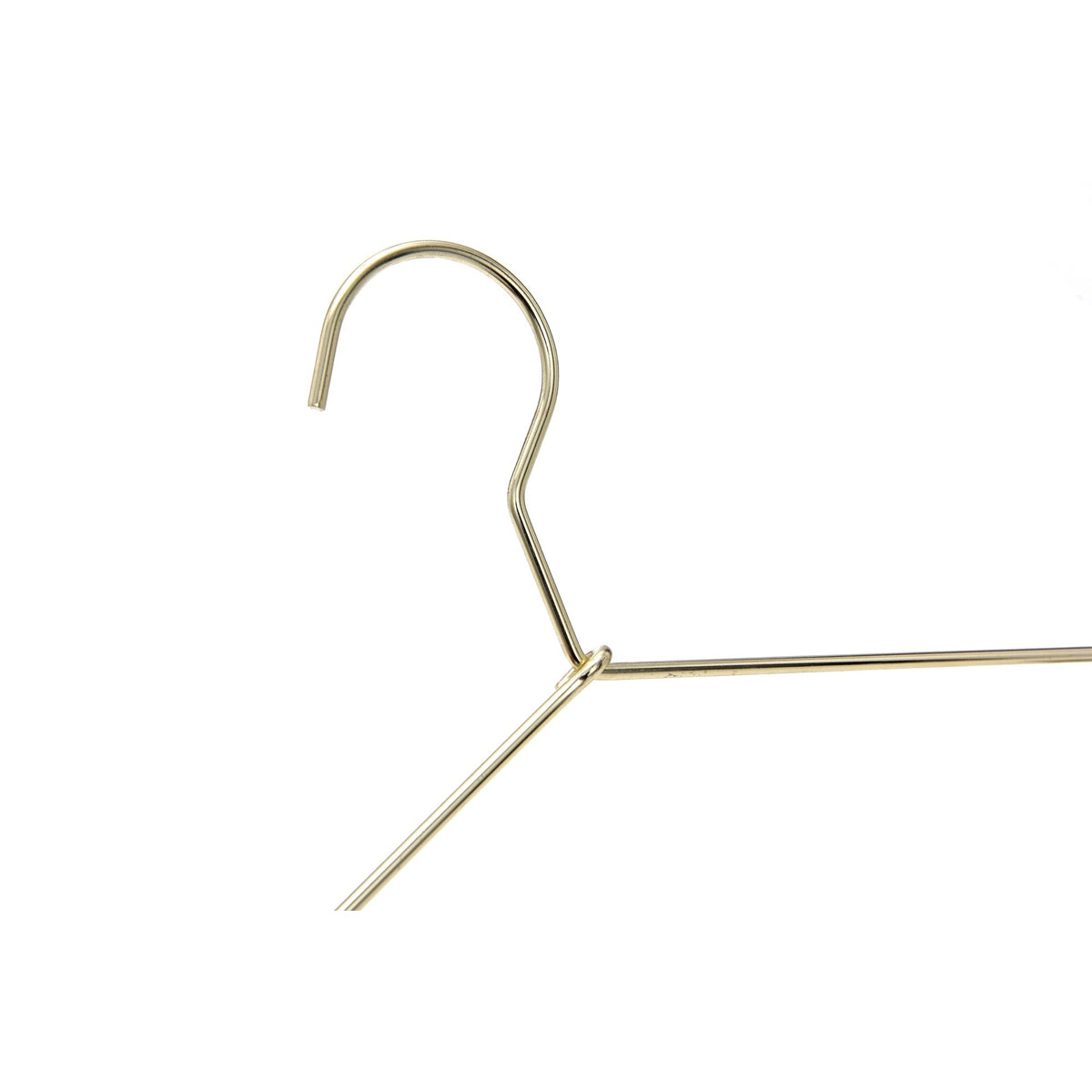 M070 - Gold Metal 17" Heavy Duty Skirt Hanger - 100 Hangers