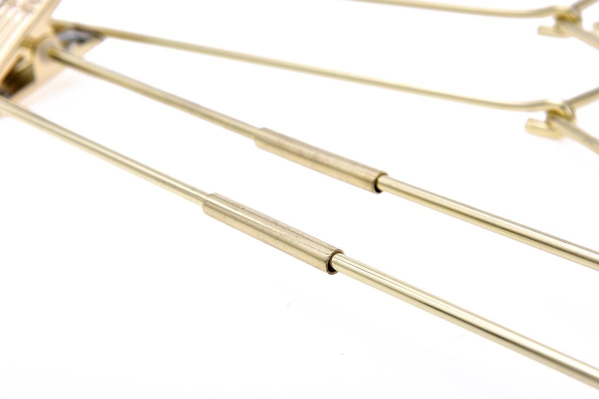 M070 - Gold Metal 17" Heavy Duty Skirt Hanger - 100 Hangers