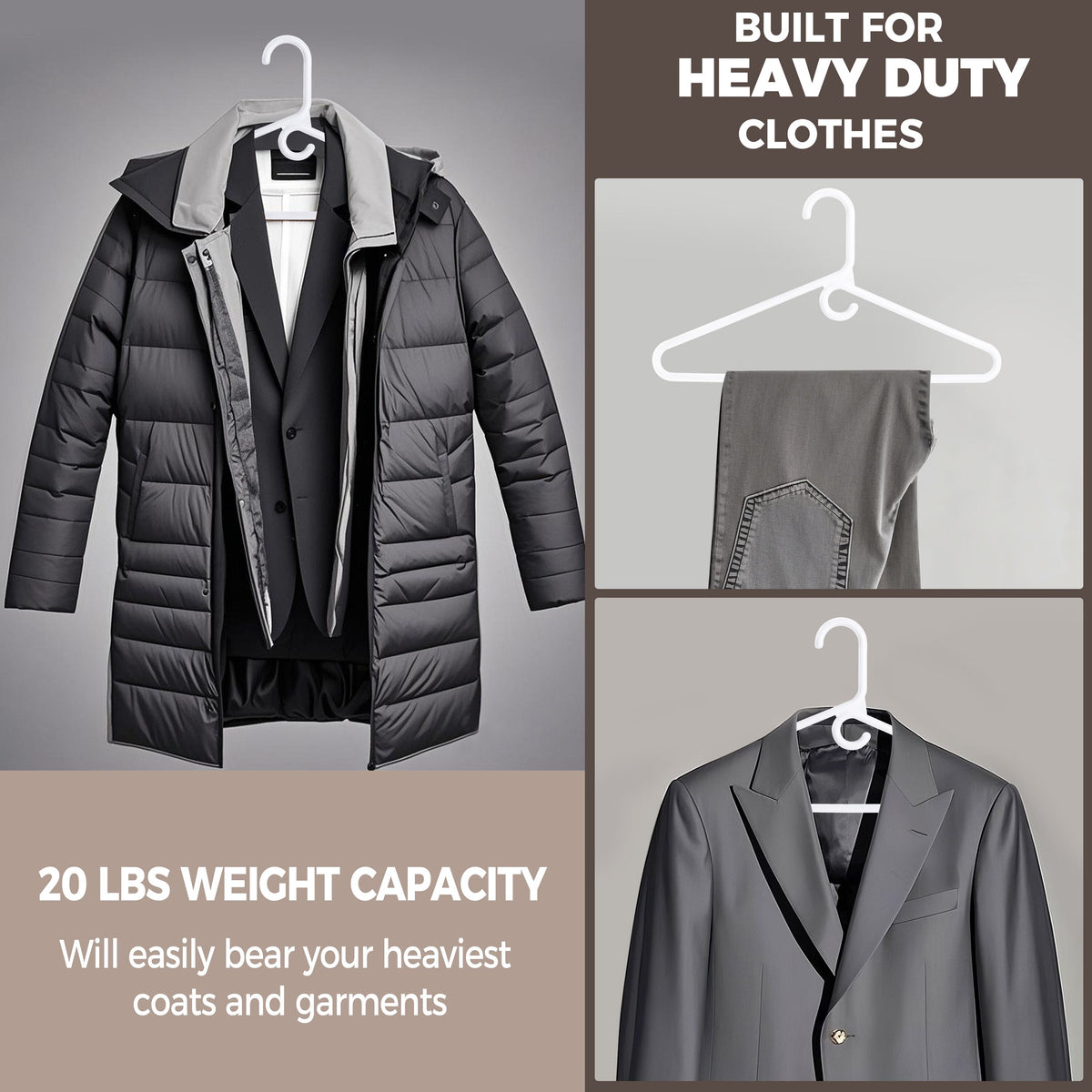 P031 – Heavy-Duty Plastic Shirt Hanger – 16.5"