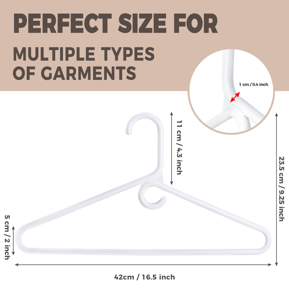 P031 – Heavy-Duty Plastic Shirt Hanger – 16.5"
