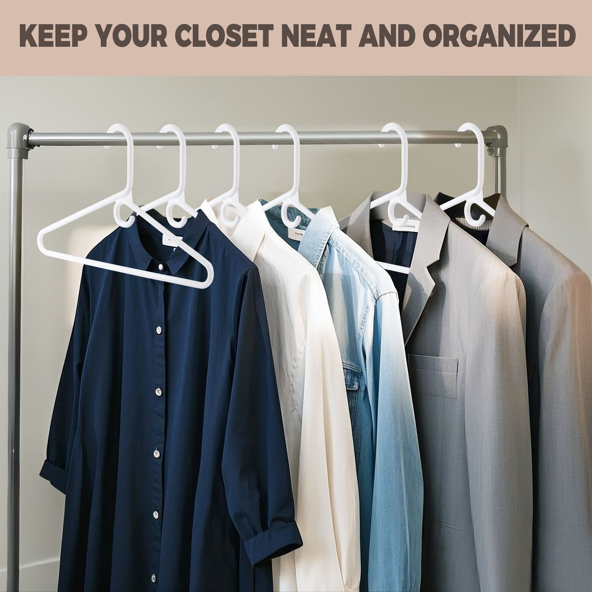 P031 – Heavy-Duty Plastic Shirt Hanger – 16.5"