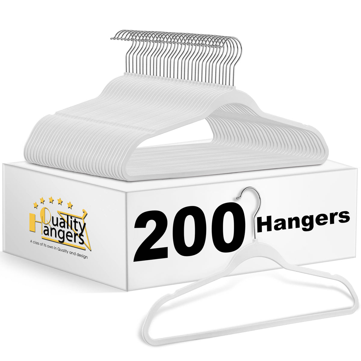 PL014 – Space-Saving Plastic Shirt Hanger – 17.7" – White
