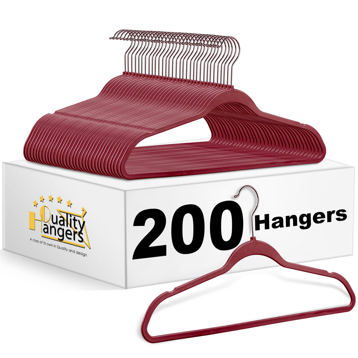 PL025 – Space-Saving Plastic Shirt Hanger – 17.7" – Raspberry