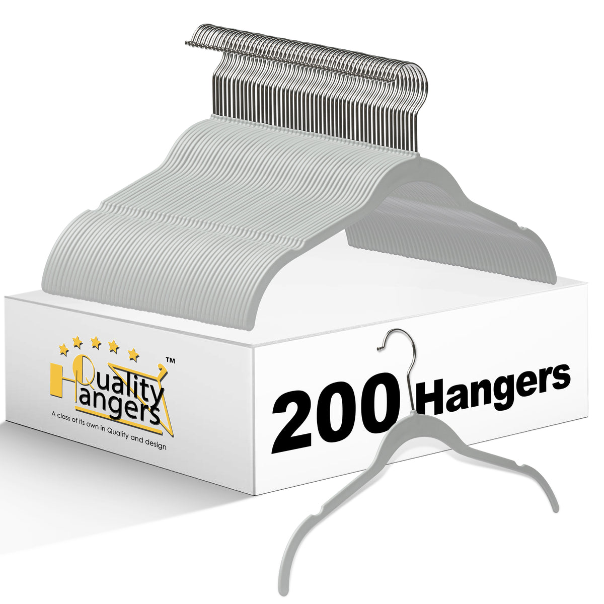 PL060 – Barless Space-Saving Plastic Shirt Hanger – 16.6"