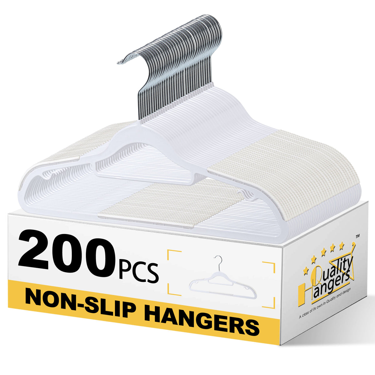 PL201 / PL202 / PL203 – Space-Saving Plastic Shirt Hanger with Non-Slip Grips – 16.5"
