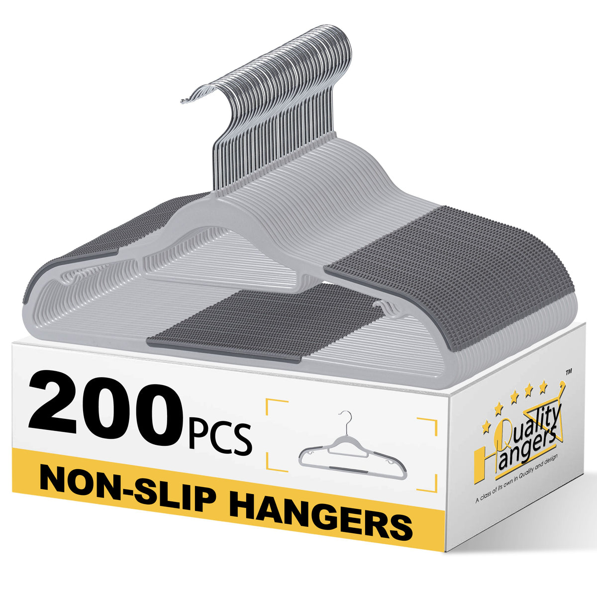 PL201 / PL202 / PL203 – Space-Saving Plastic Shirt Hanger with Non-Slip Grips – 16.5"