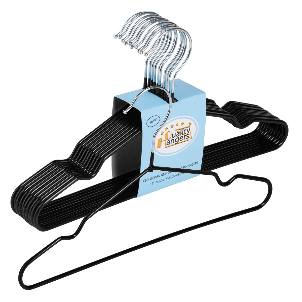 PVC31 – Non-Slip PVC-Coated Metal Shirt Hanger with Notches – 16"