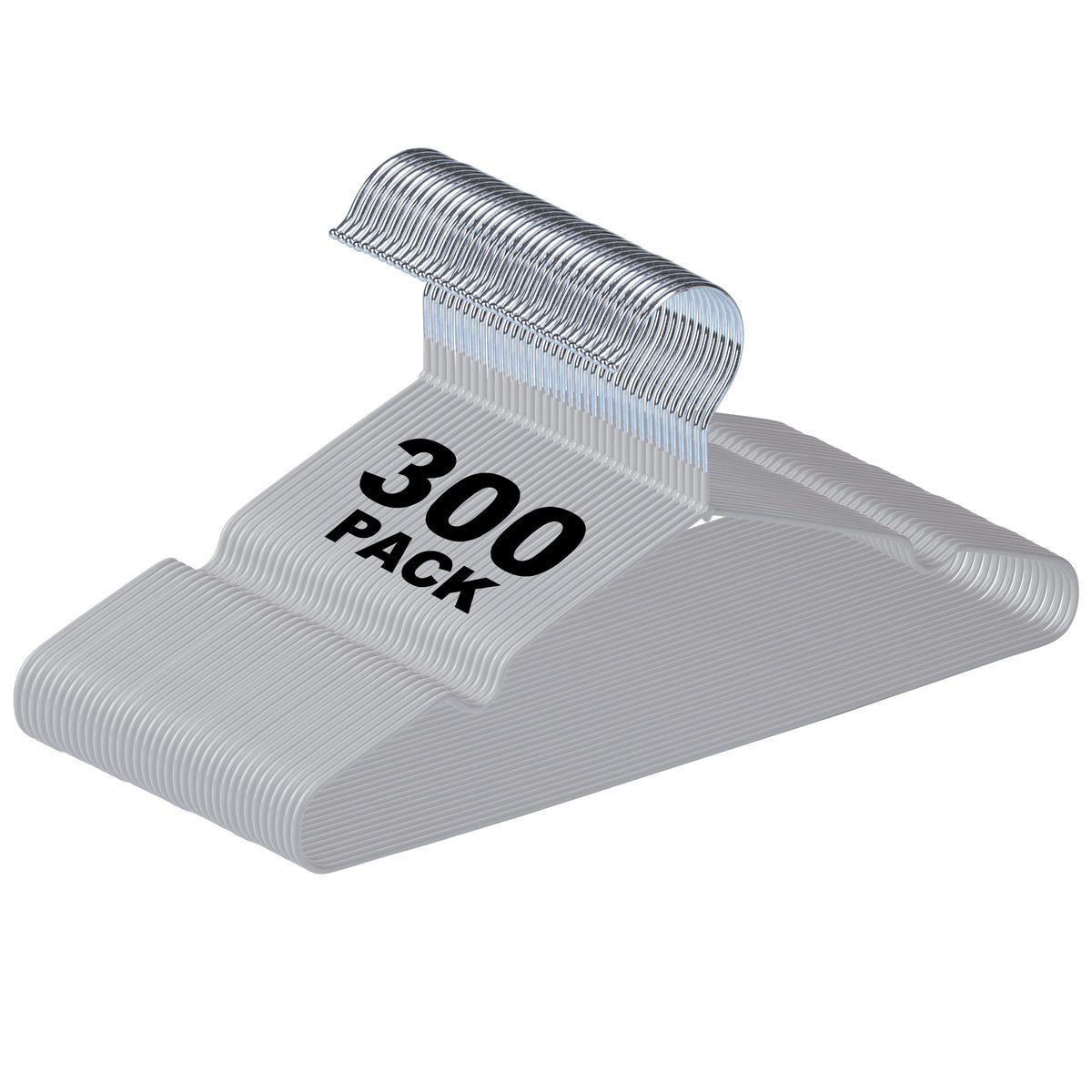 PVC31 – Non-Slip PVC-Coated Metal Shirt Hanger with Notches – 16"