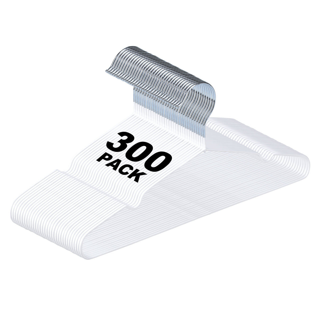 PVC31 – Non-Slip PVC-Coated Metal Shirt Hanger with Notches – 16"