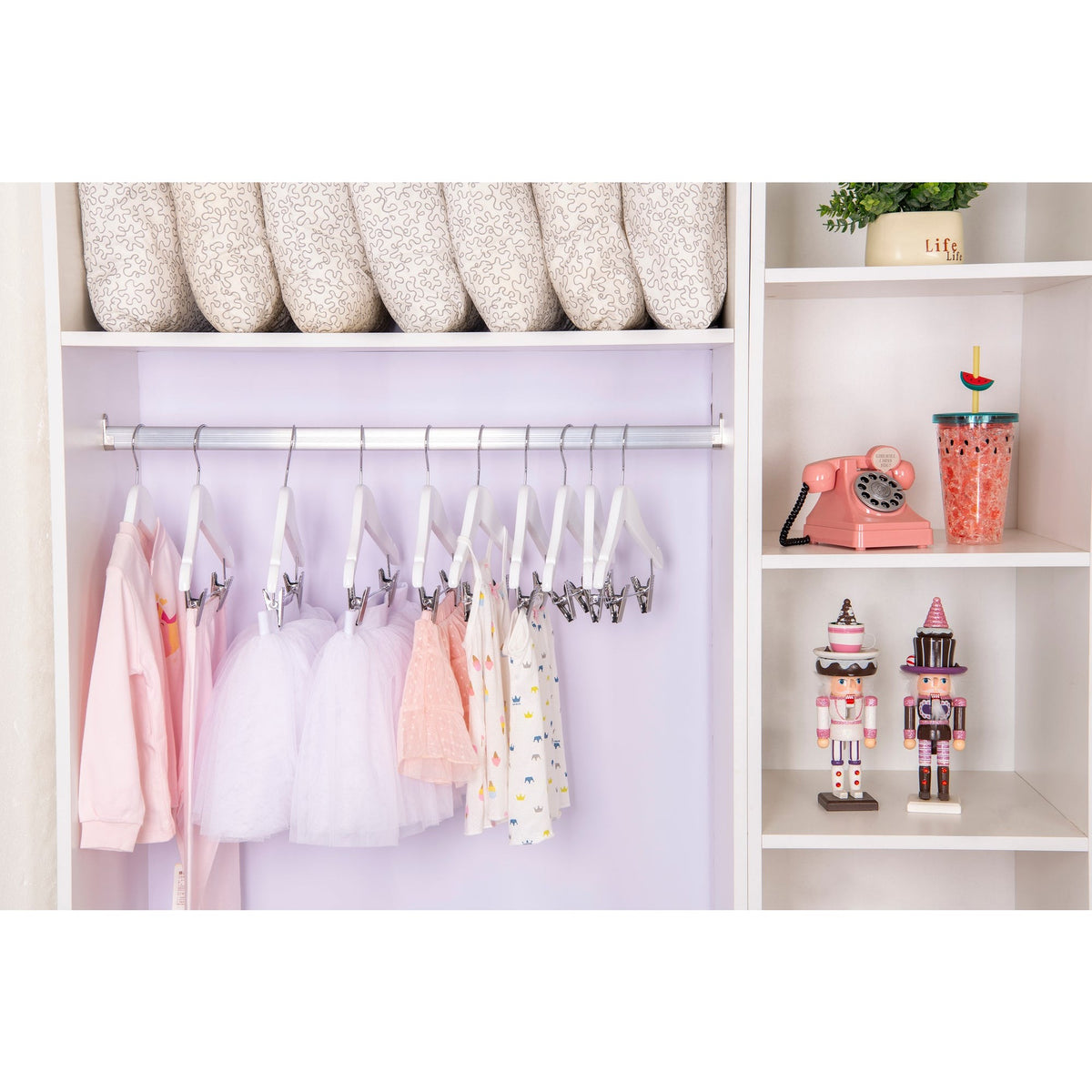 WB42 - Baby Wooden Hanger, 10" White - 80