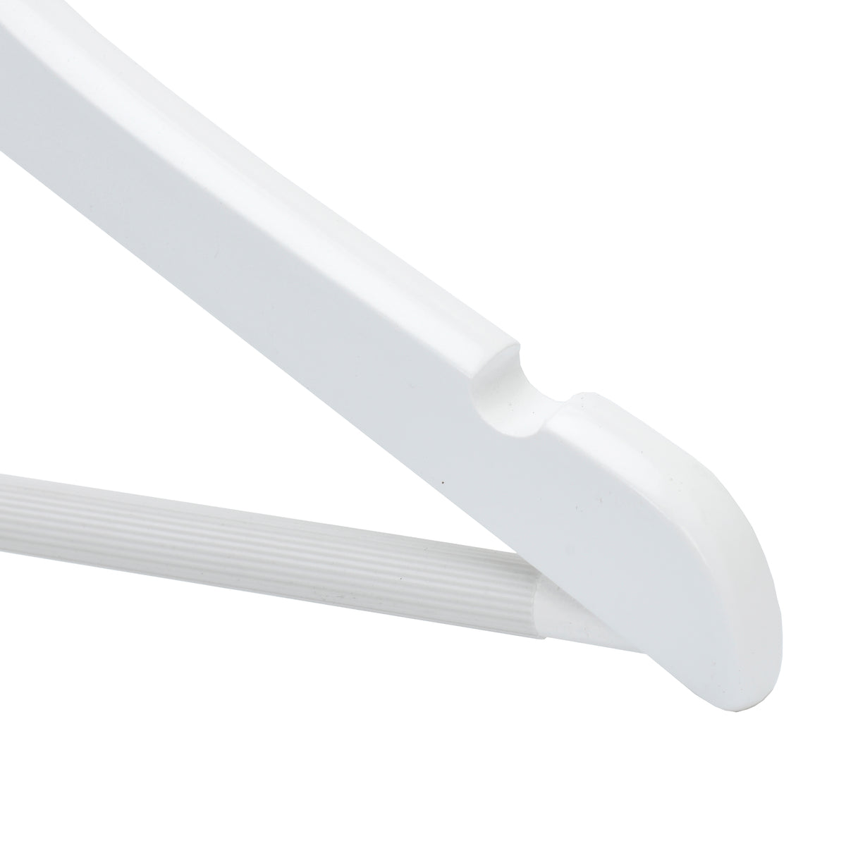 WJ40 - Semi Curved Wooden Hanger, 14" White, Junior Kids Size  - 80 (Retail Packed)