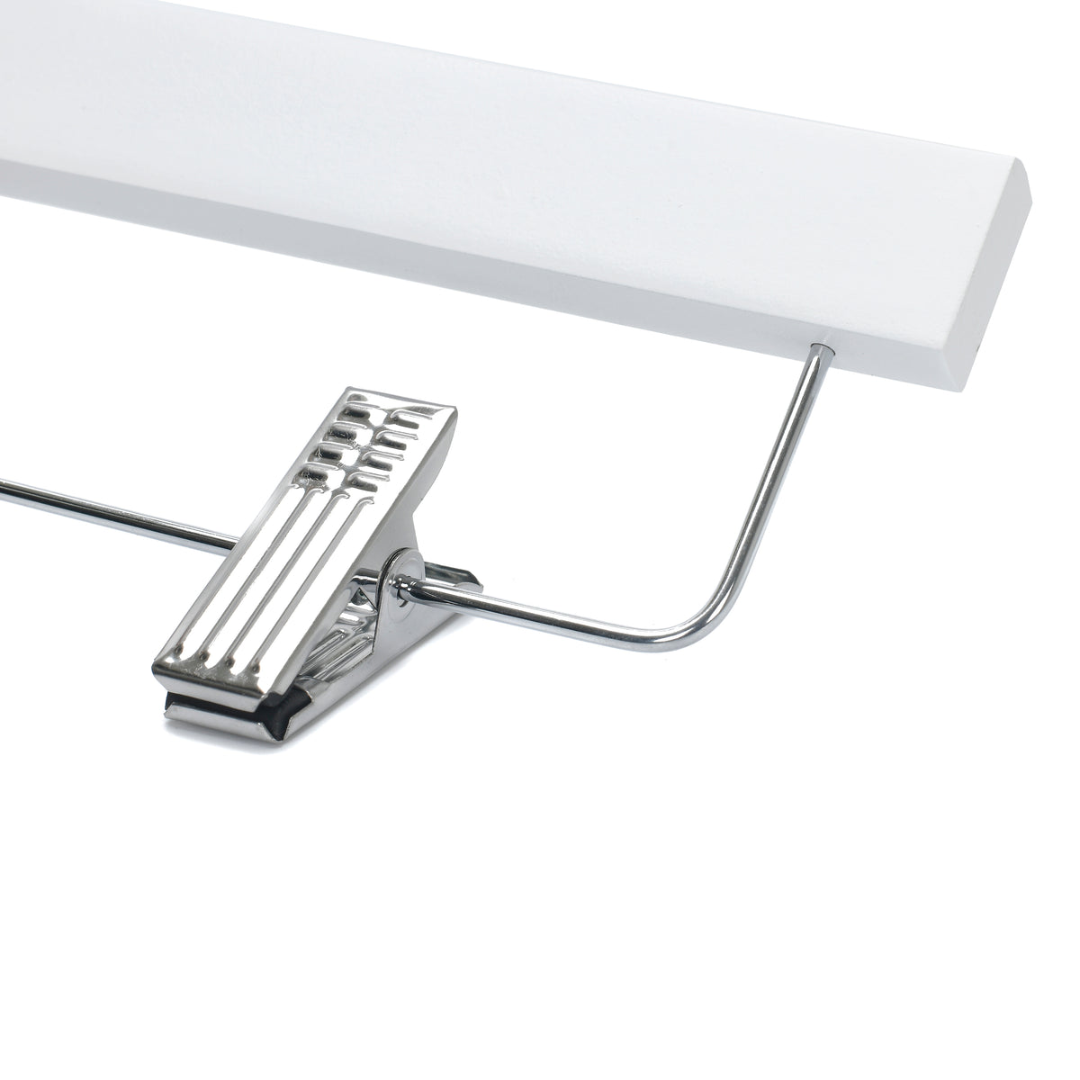 WK43 - Straight Wooden Hanger, 11" White, Junior and Kids Size  - 120